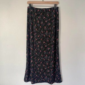 Vintage Floral Maxi Skirt - L